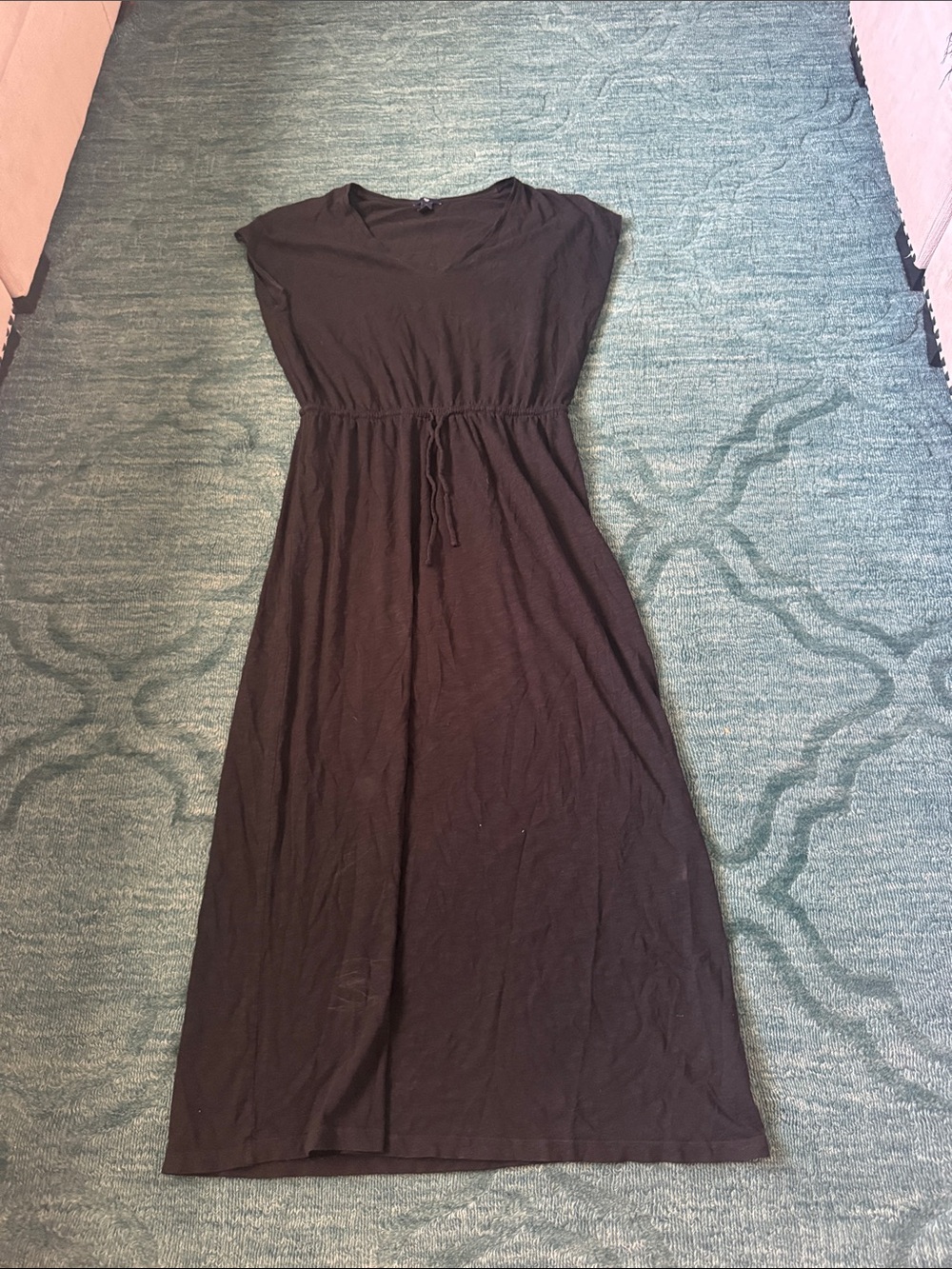 GAP Black Maxi Dress with Drawstring Waist